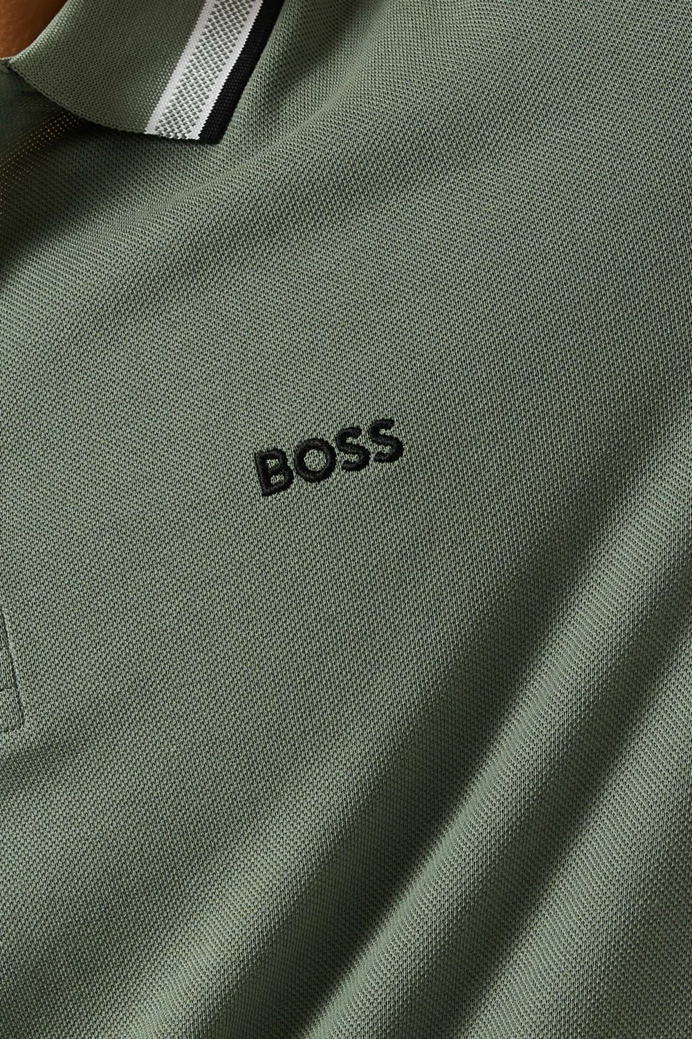 Рубашка поло хлопковое пике Paddy Polo Shirt BOSS, зеленый — фото 4