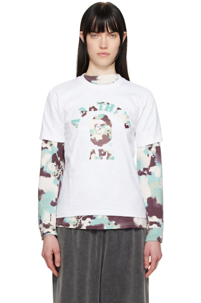 

Футболка колледжа White Map Camo BAPE