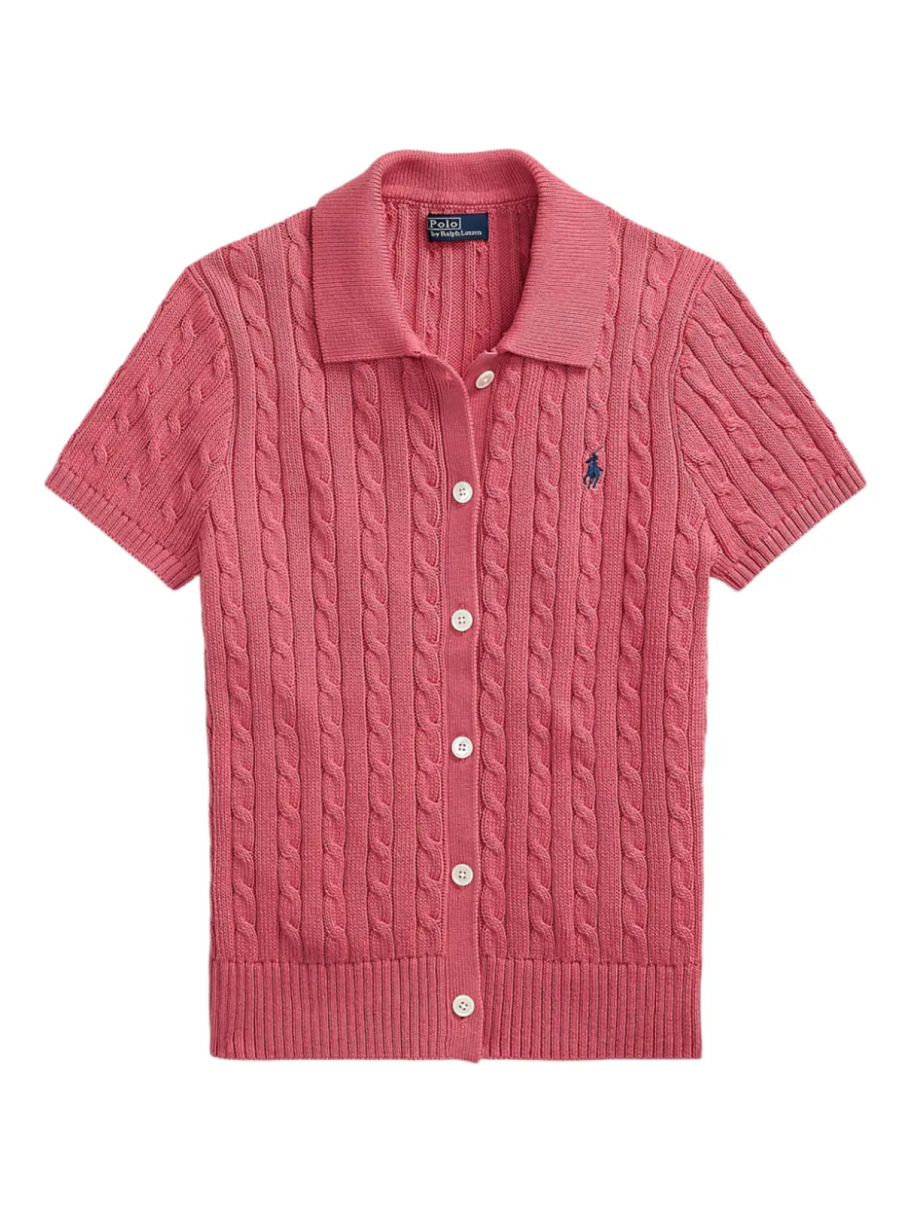 

Polo Ralph Lauren кардиган фактурной вязки, розовый