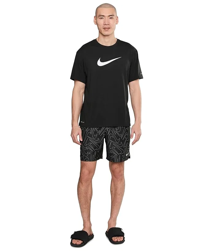 Шорты для плавания Breaker Tossed Swoosh 7" Nike, Black — фото 2