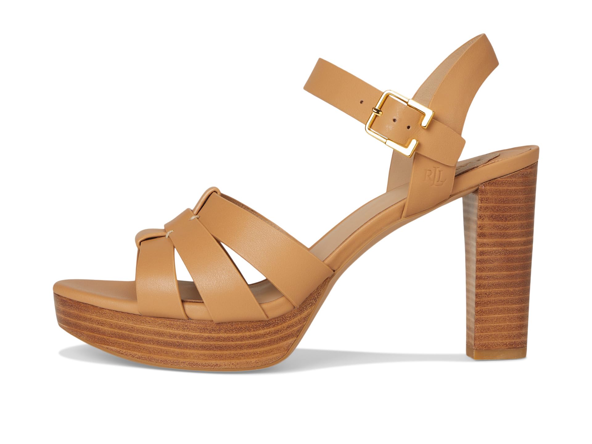 Сандалии Lauren Ralph Lauren Soffia Nappa Leather Sandals, цвет Buff — фото 4