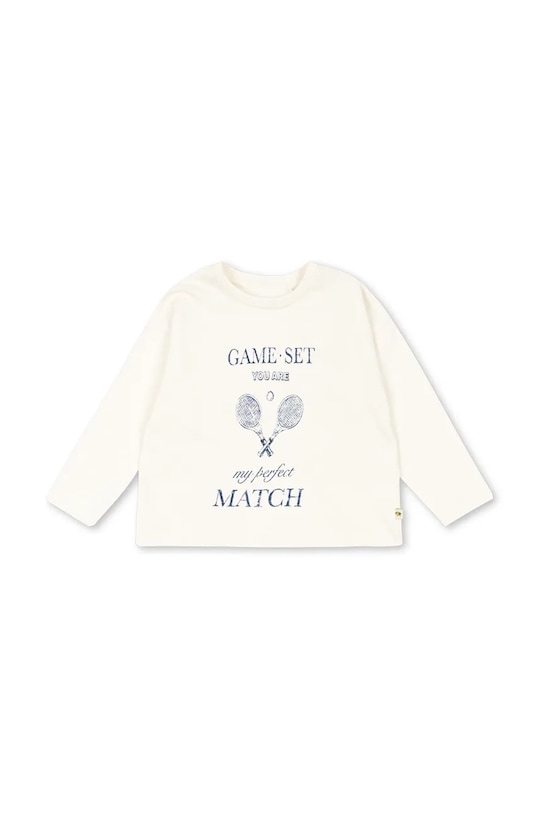 

Детская хлопковая футболка с длинным рукавом LIN LS TEE GOTS Konges Sløjd, белый