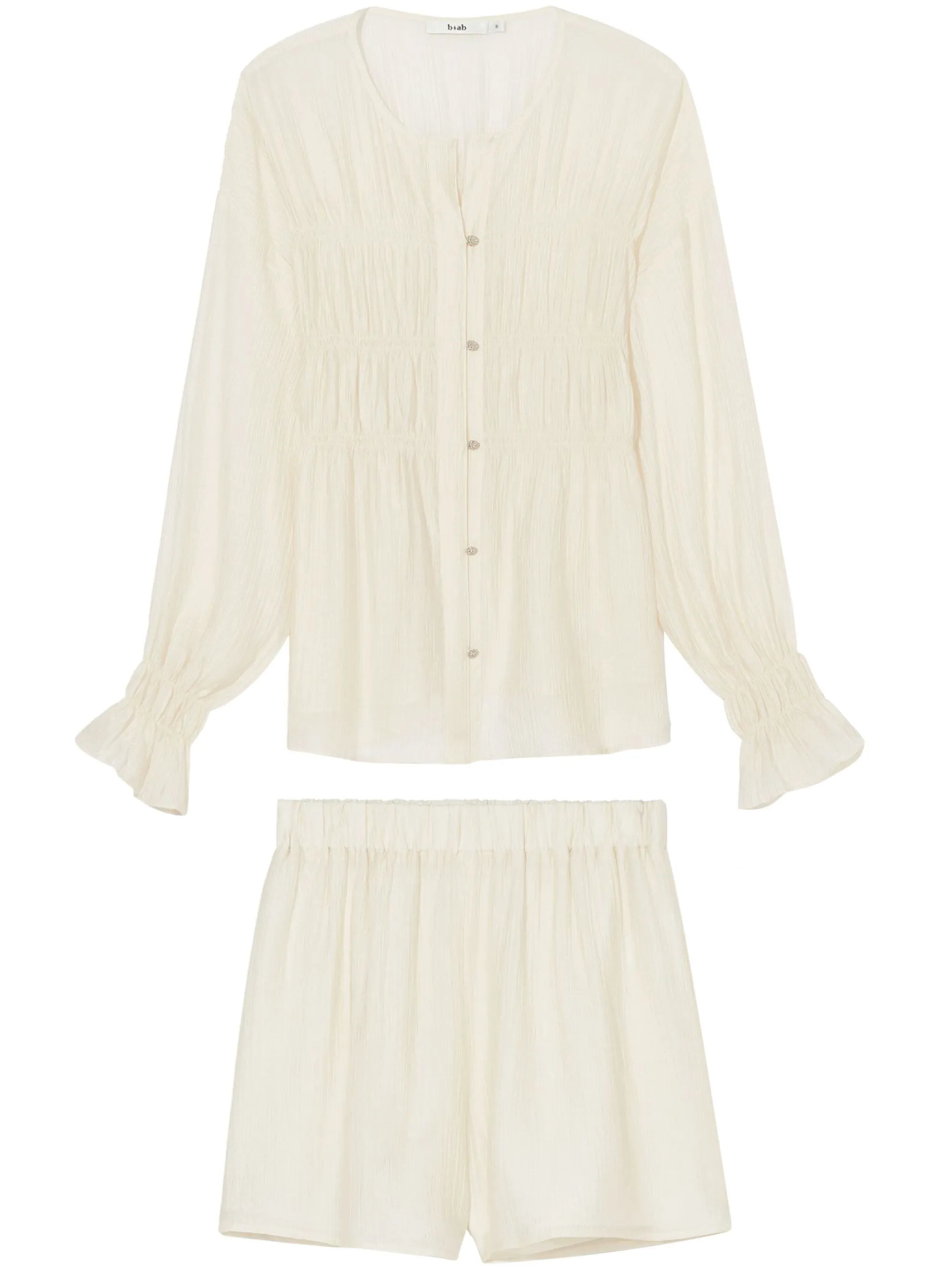 

Плиссированный комплект из топа и шортов B+Ab, белый