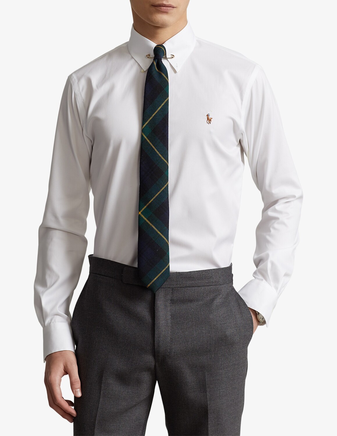 

Платье на заказ, рубашка с длинными рукавами Ralph Lauren, белый