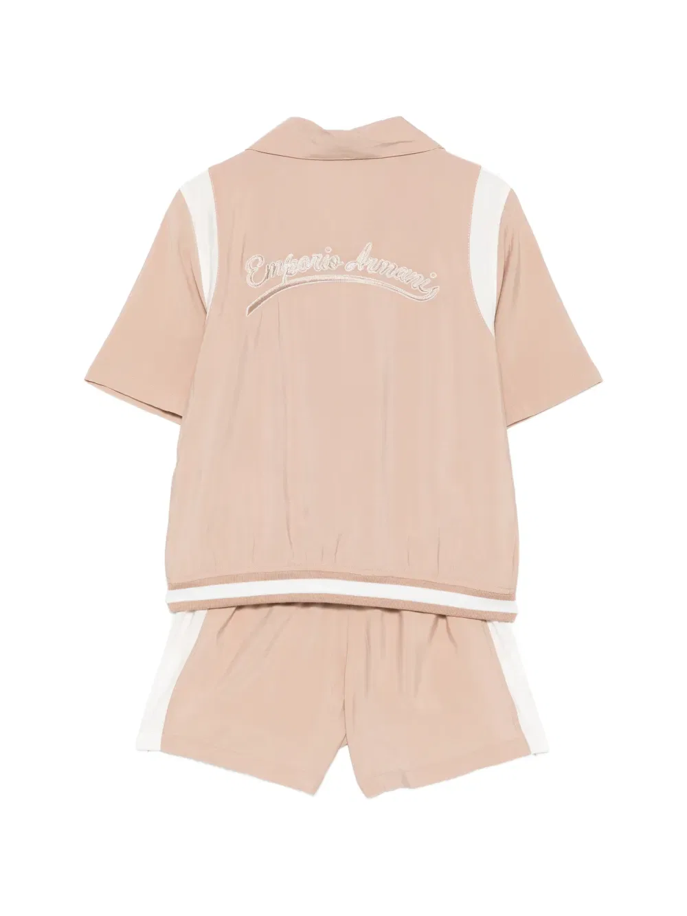 Комплект из топа и шортов с вышитым логотипом Emporio Armani Kids, нейтральный — фото 2