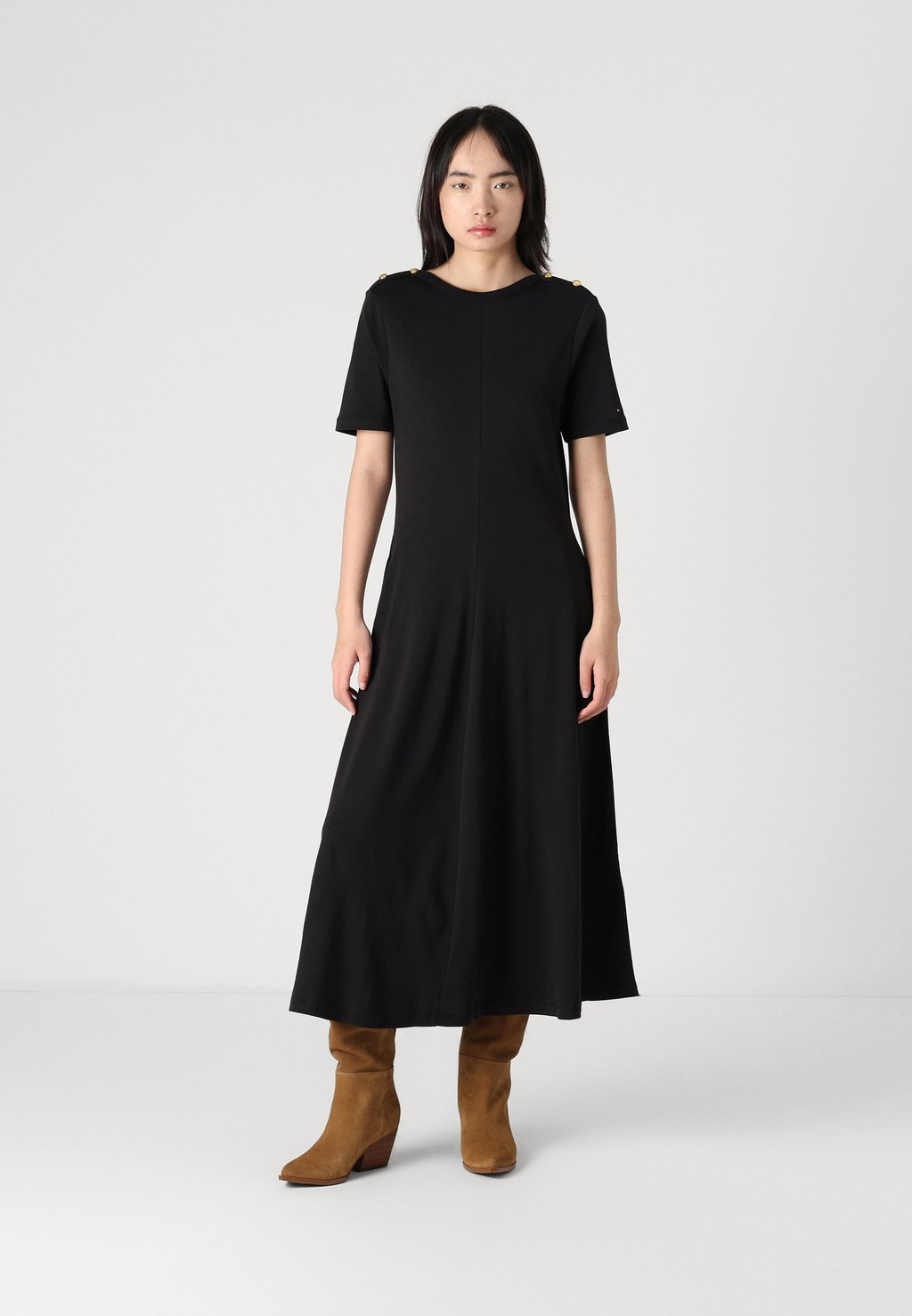 

Повседневное платье GOLD BUTTON DRESS Tommy Hilfiger, черный