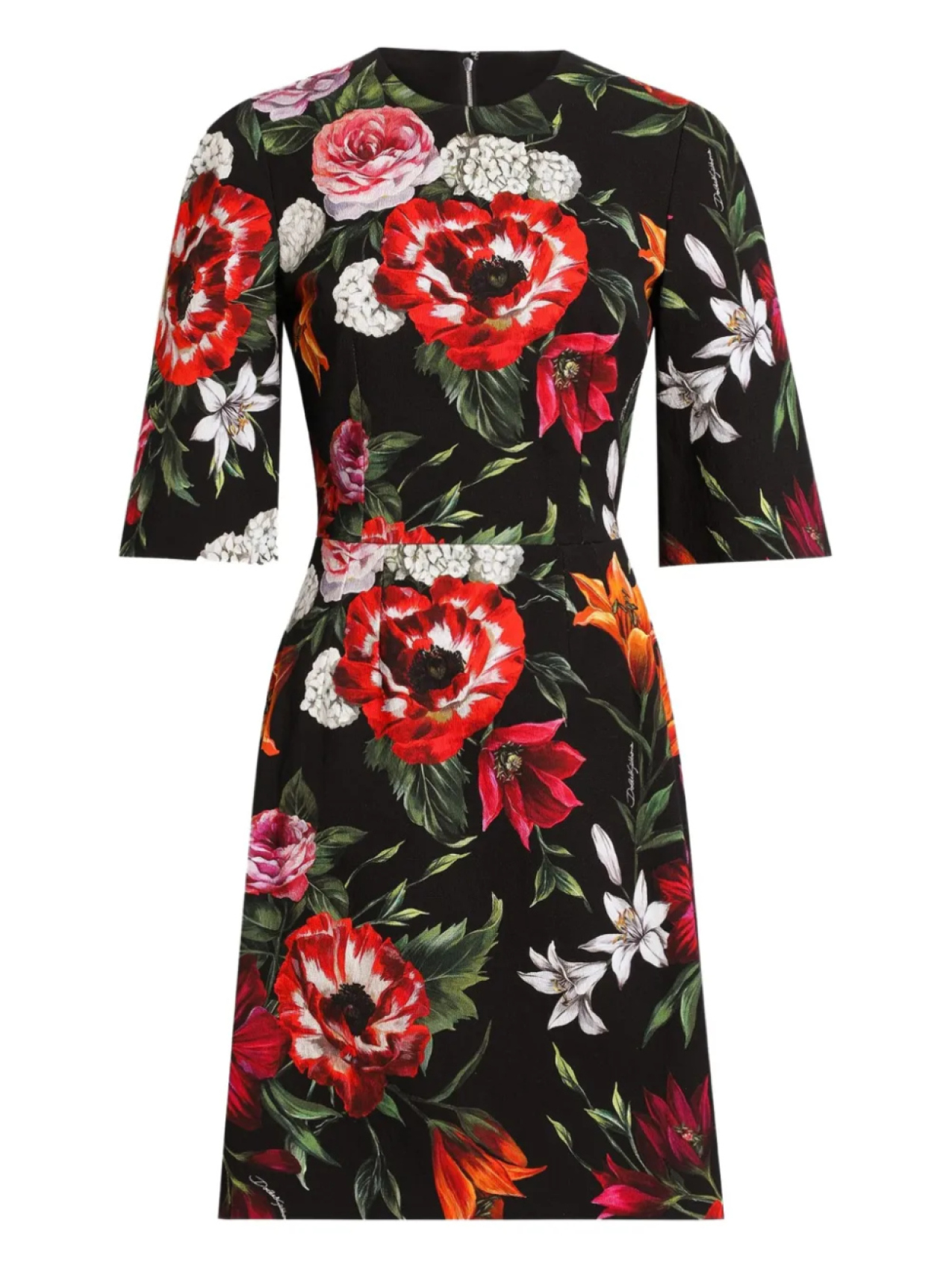 

Dolce & Gabbana платье мини с цветочным принтом, черный