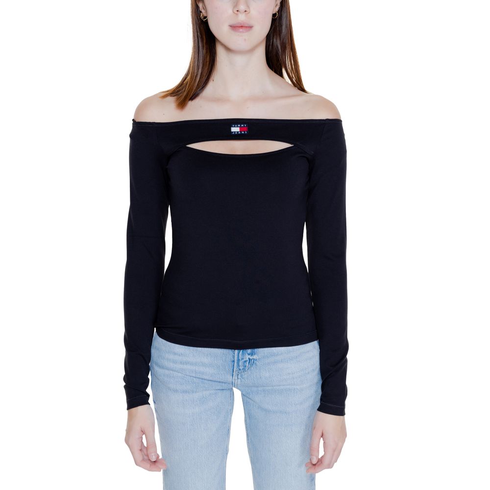 

Черные топ и футболка из экологически чистой вискозы Tommy Jeans