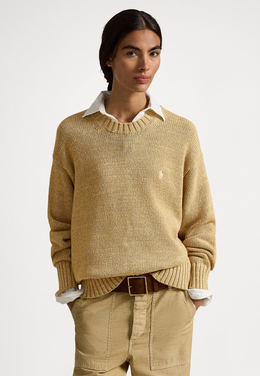 

Джемпер Polo Ralph Lauren LOGO COTTON CREWNECK SWEATER, Tan Heather/Tan