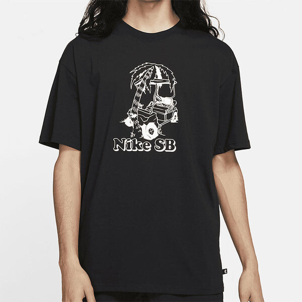 Футболка Nike SB Skateboard Sports Printing Loose Knit Short Sleeve 'Black', черный — фото 2