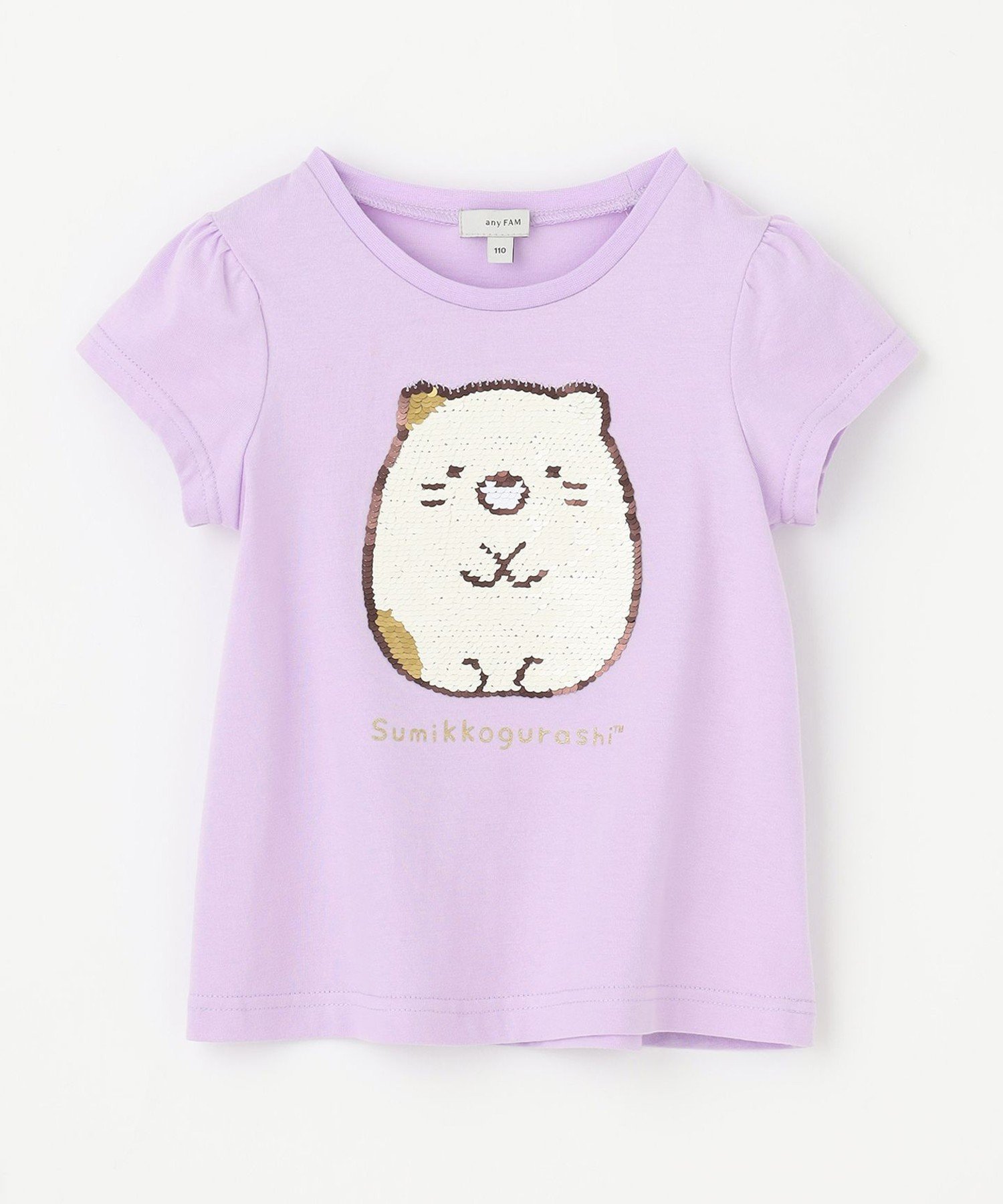 Футболка с чудесными пайетками ANY KIDS, Lavender (Cat/Polar Bear) [082] — фото 4