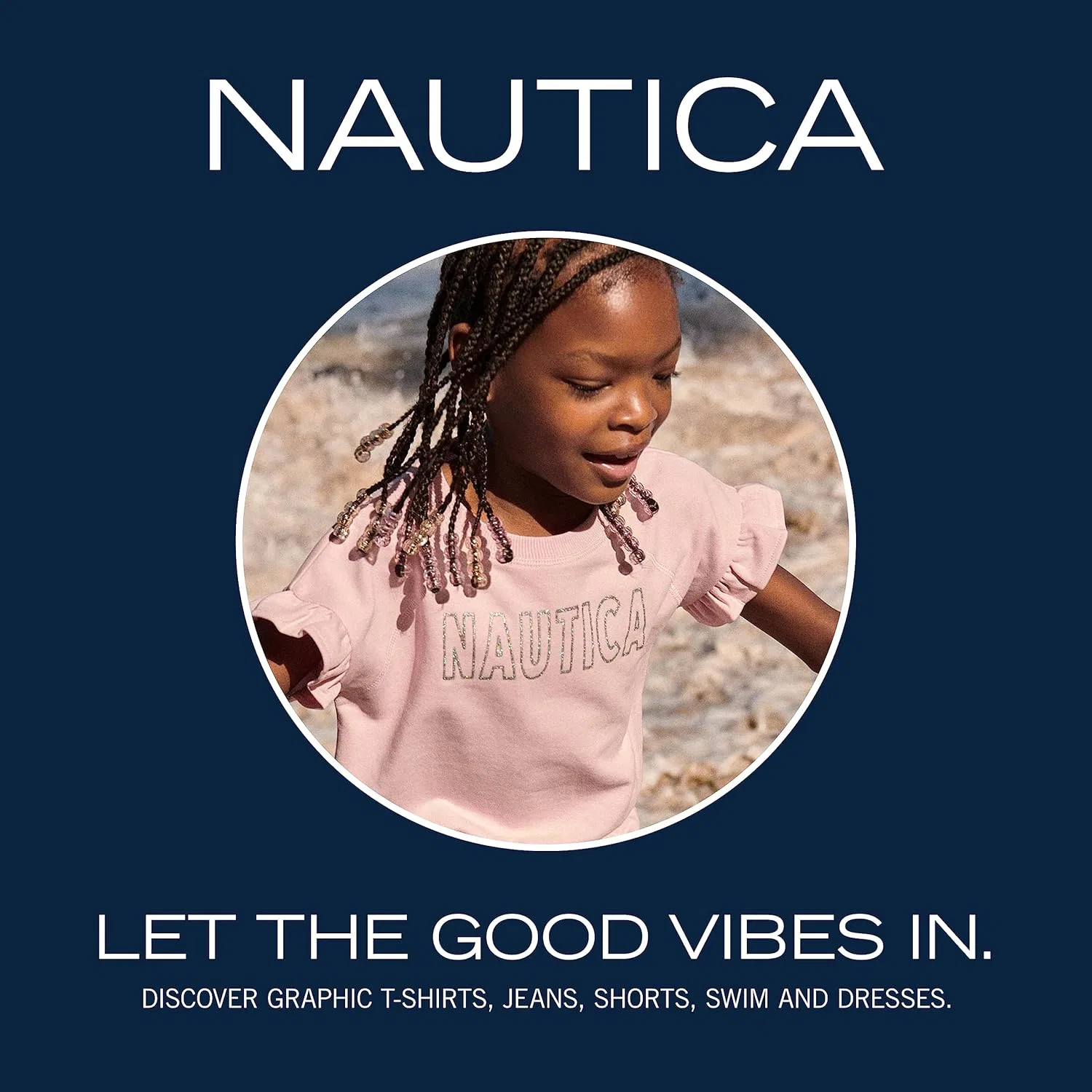 Спортивные брюки Nautica для девочек с логотипом, флисовые джоггеры с ребристыми манжетами и функциональными боковыми карманами, Fuchsia Glitter Art — фото 3