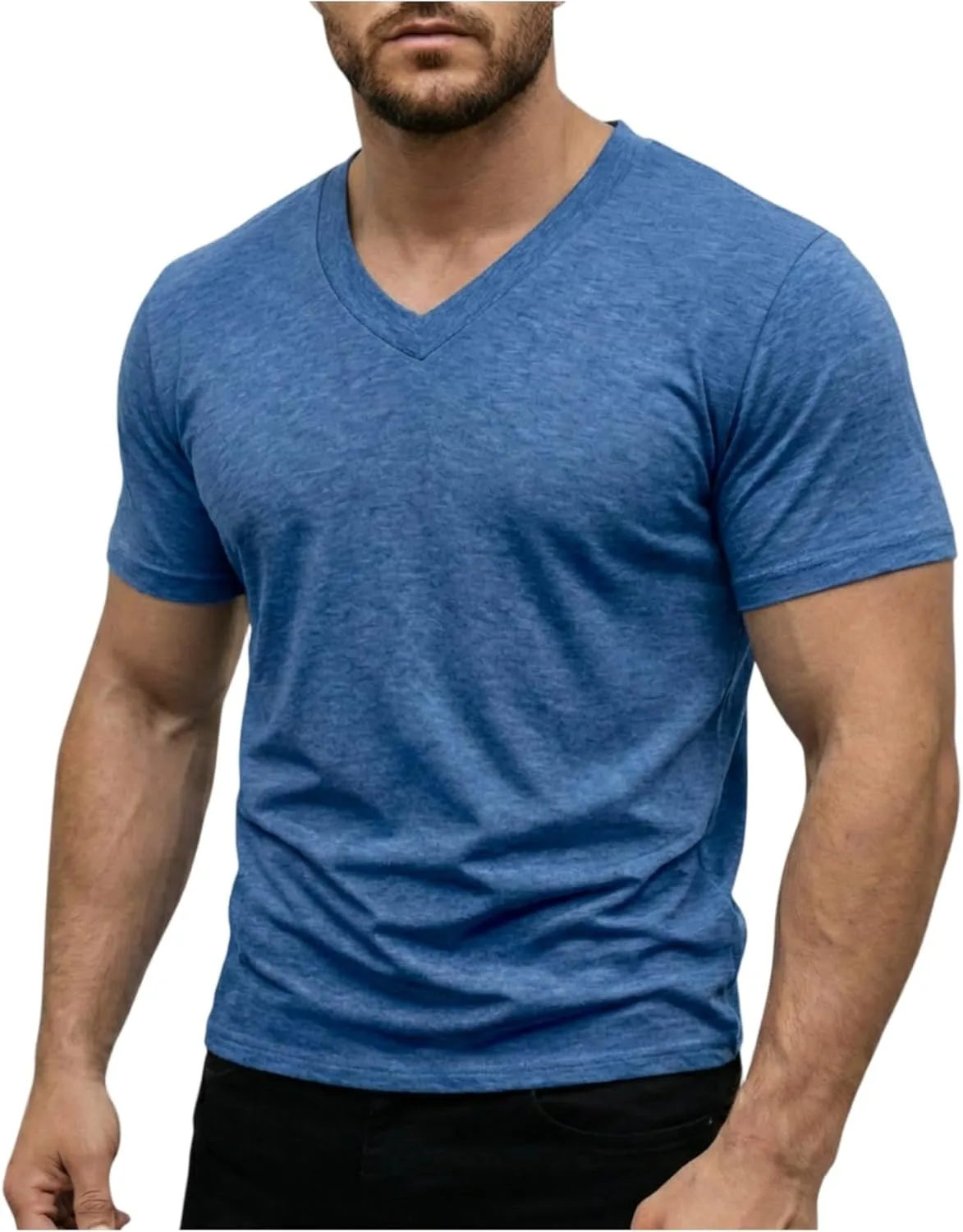 

Мужская футболка с V-образным вырезом Casual для лета HHOSGPP