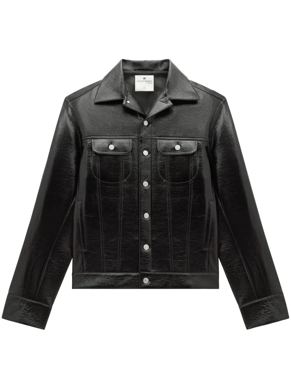 

Виниловая куртка Courrèges, черный