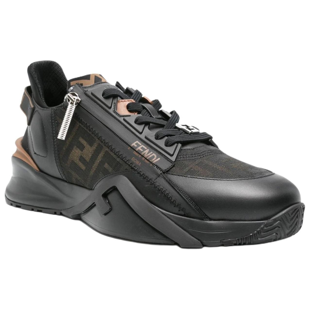Футболка Ff Jacquard Low Top Кроссовки FENDI, Черный — фото 2