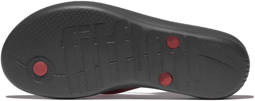 Мужские эргономичные шлепанцы FitFlop Iqushion, красный — фото 4
