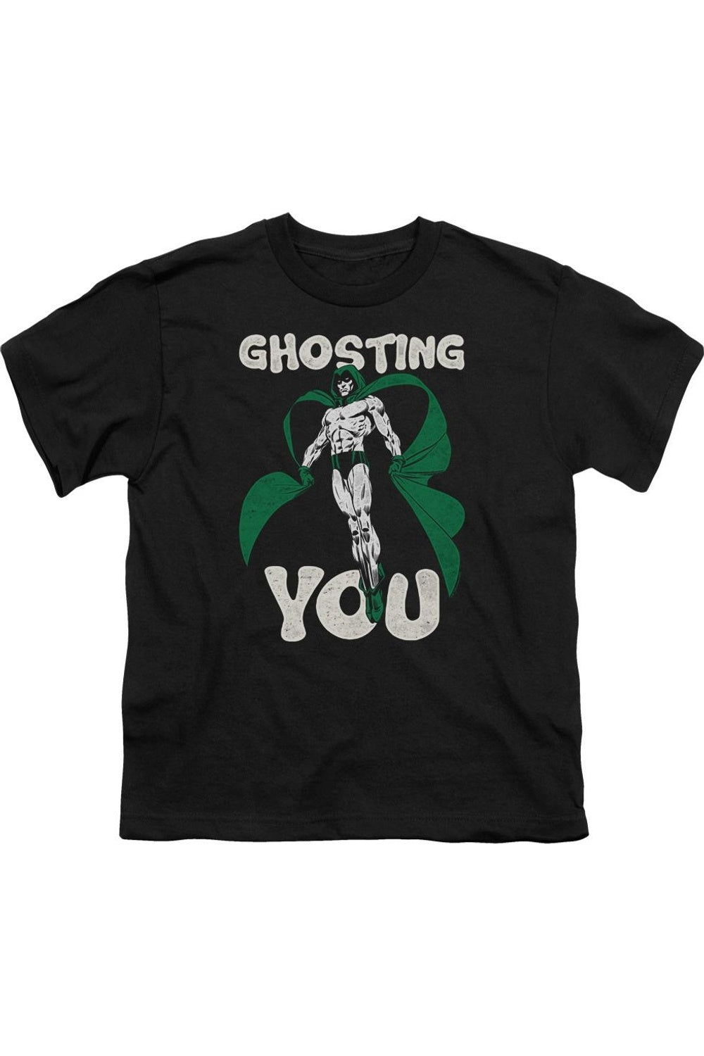 

Футболка с коротким рукавом для подростков Justice League of America Ghosting Gildan, черный