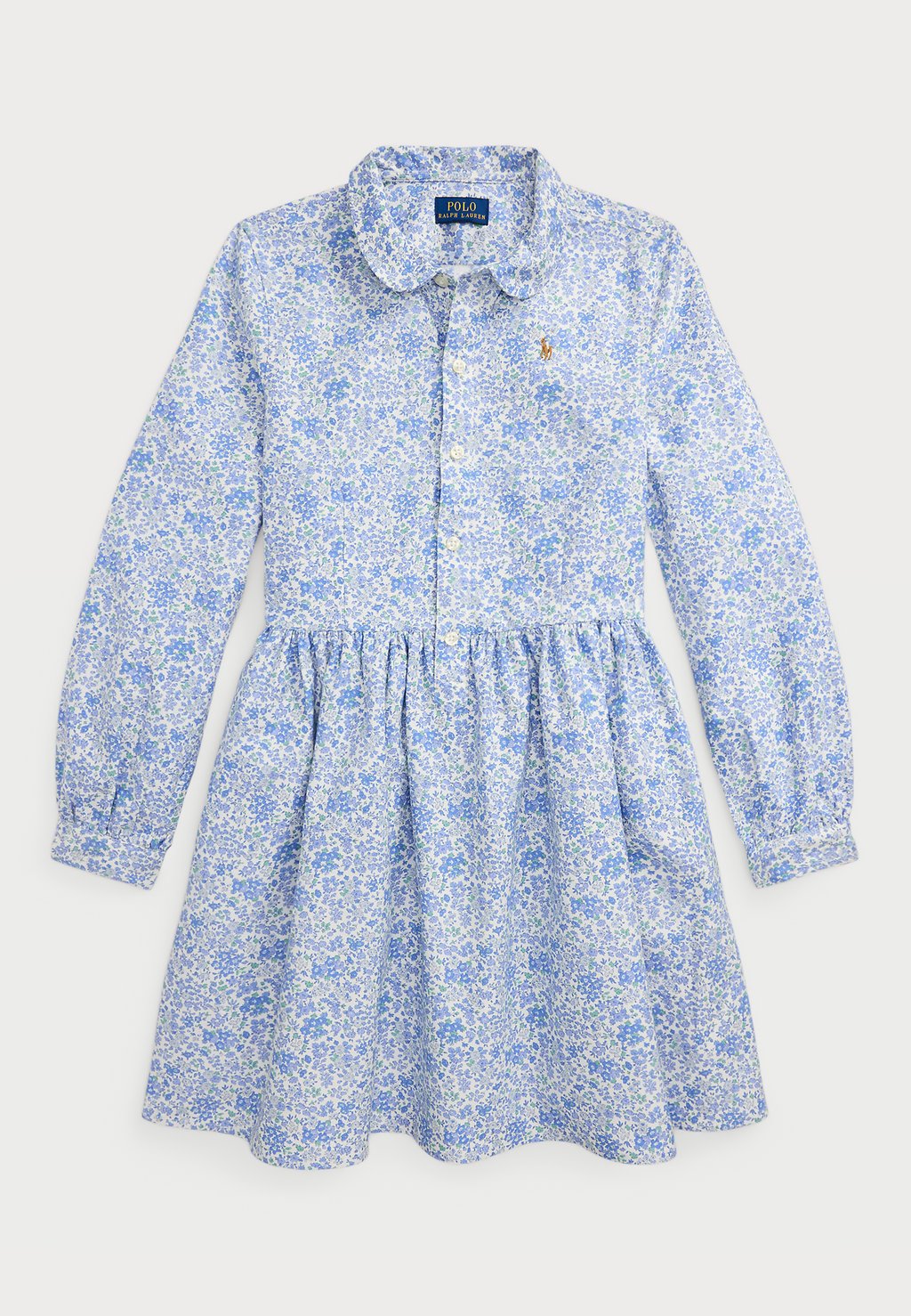

Платье-рубашка FLORAL COTTON OXFORD SHIRTDRESS Polo Ralph Lauren, синий