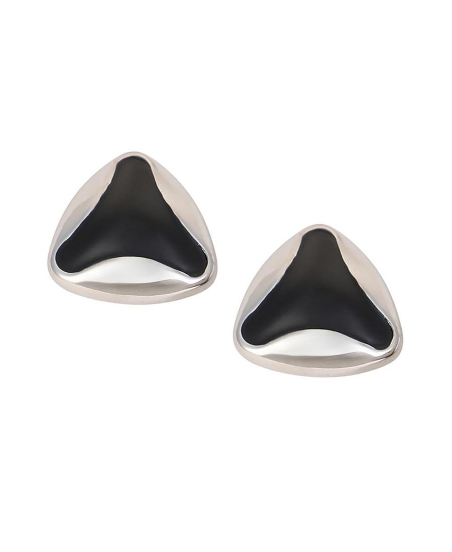 

Женские серьги-гвоздики Эмалированная триада - серебристый металлик SOHI, Silver