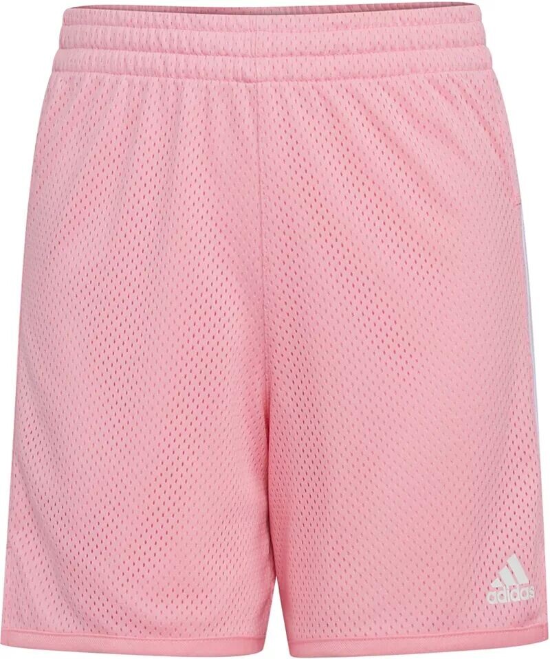 

Шорты в сетку Adidas для девочек 5 дюймов, светло-розовый