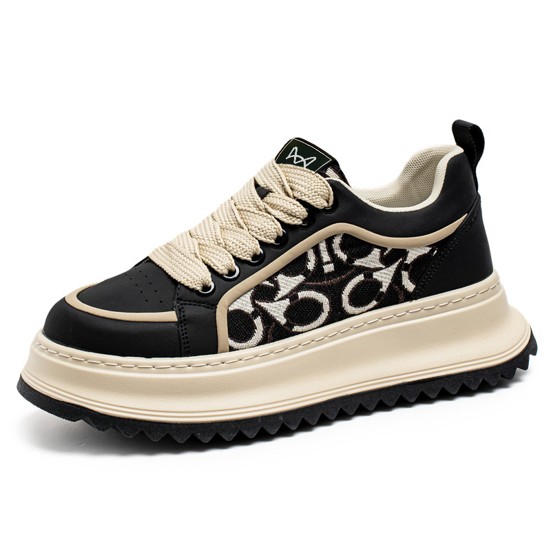 

MIIOW Мужские противоскользящие износостойкие кеды низкие черные, цвет Black