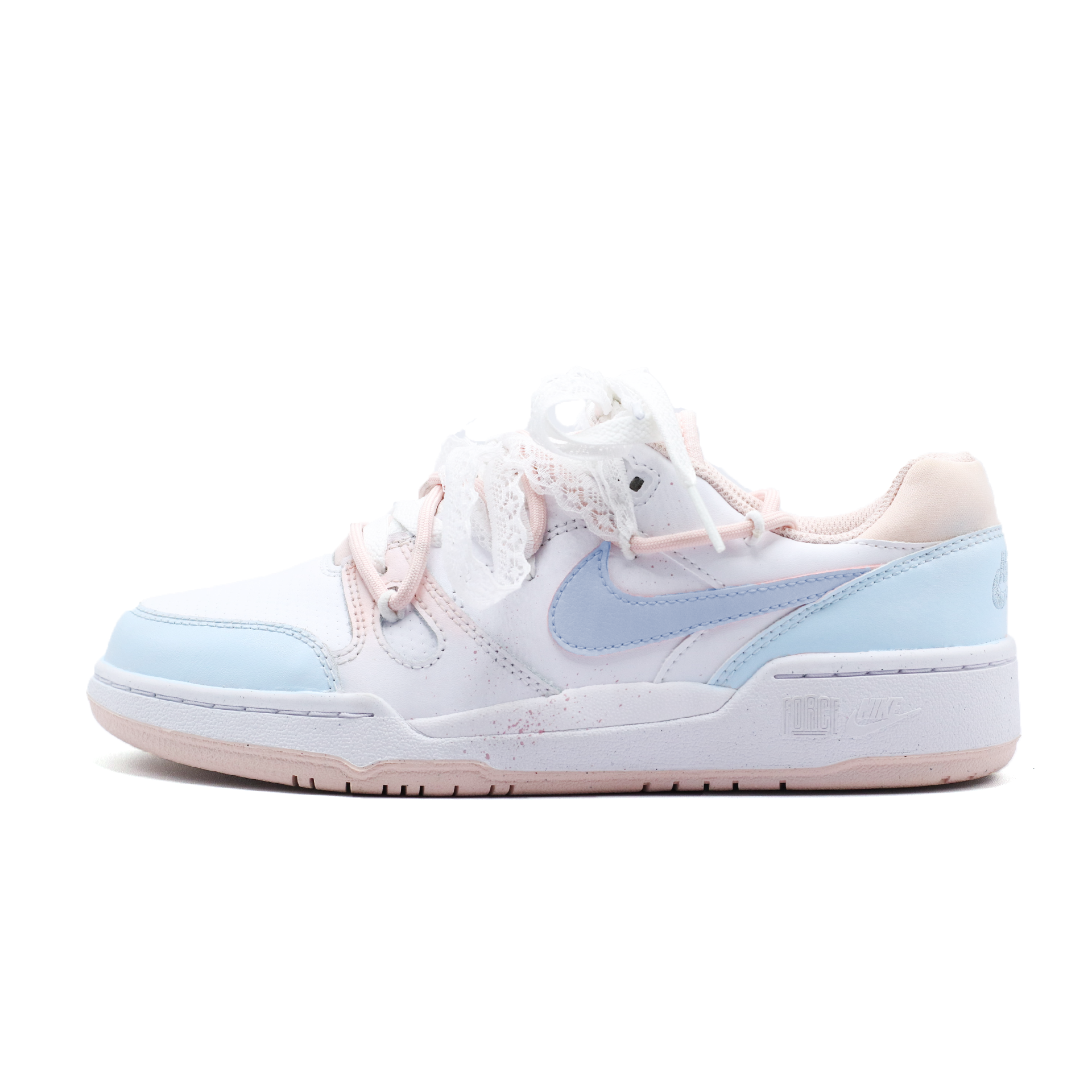 

Nike Детские кроссовки для скейтбординга Full Force Blue Fairy, устойчивые к истиранию, сине-белые, для подростков