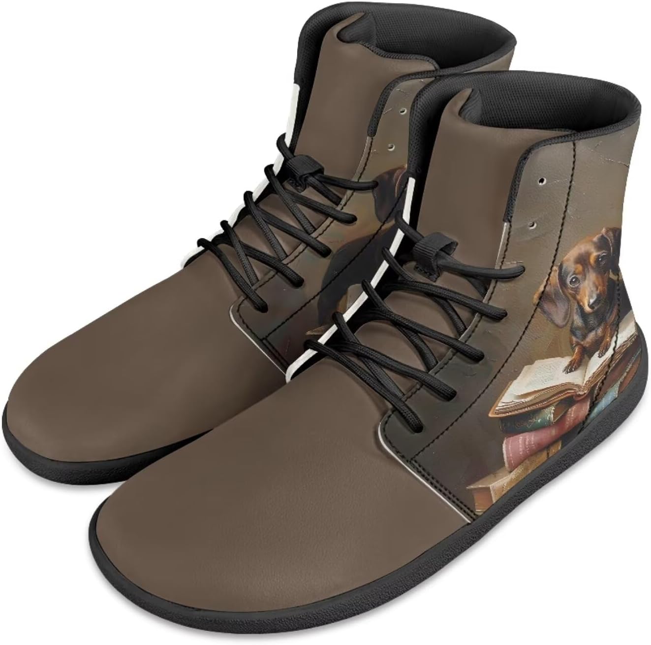 

Мужские кроссовки Jeiento, обувь с нулевым перепадом для ходьбы, минималистичная обувь для мужчин, повседневная спортивная обувь, Dachshund Dog and Book