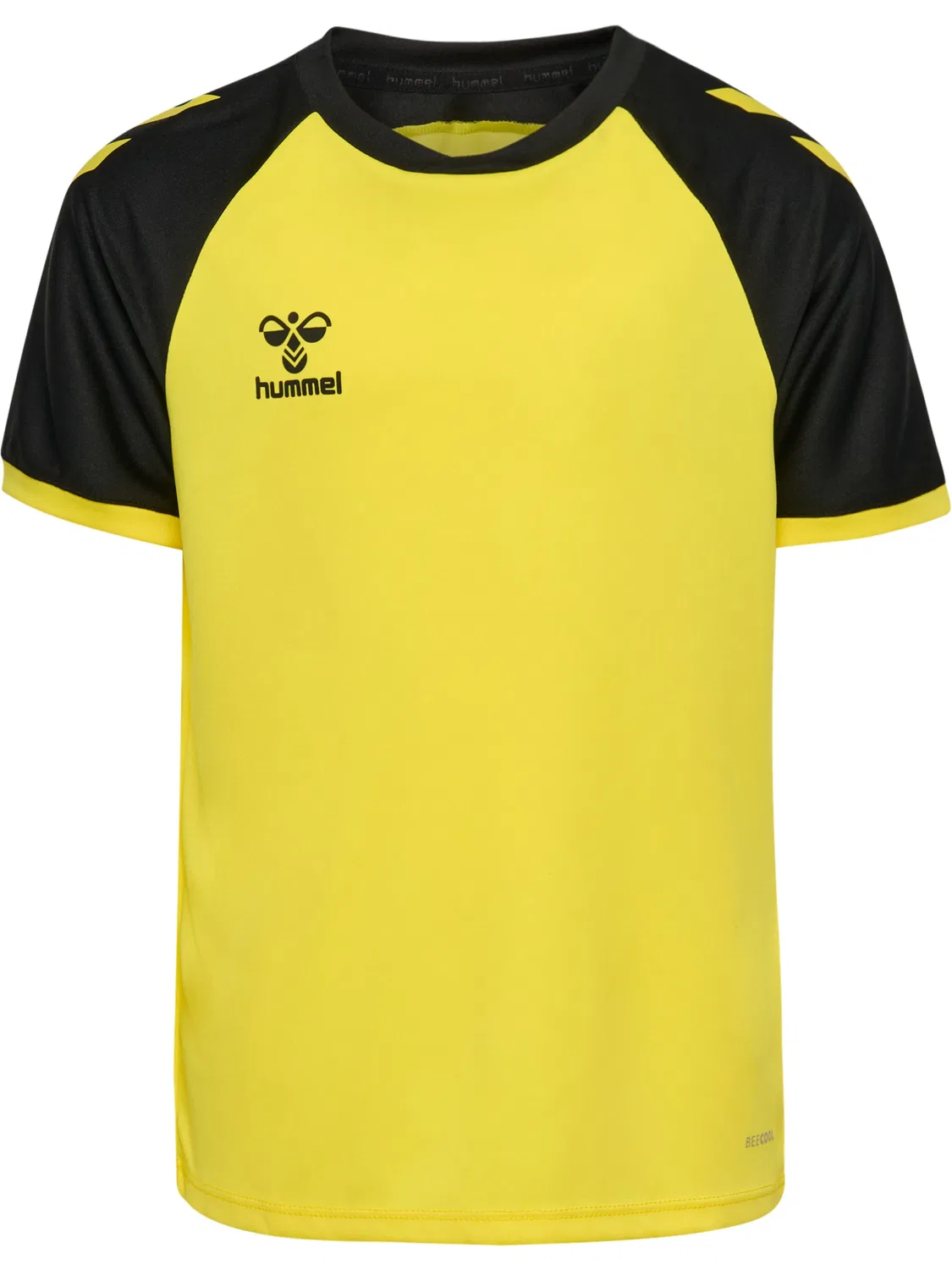 Футболка с raglan-рукавами, Hummel, blazing yellow/black
