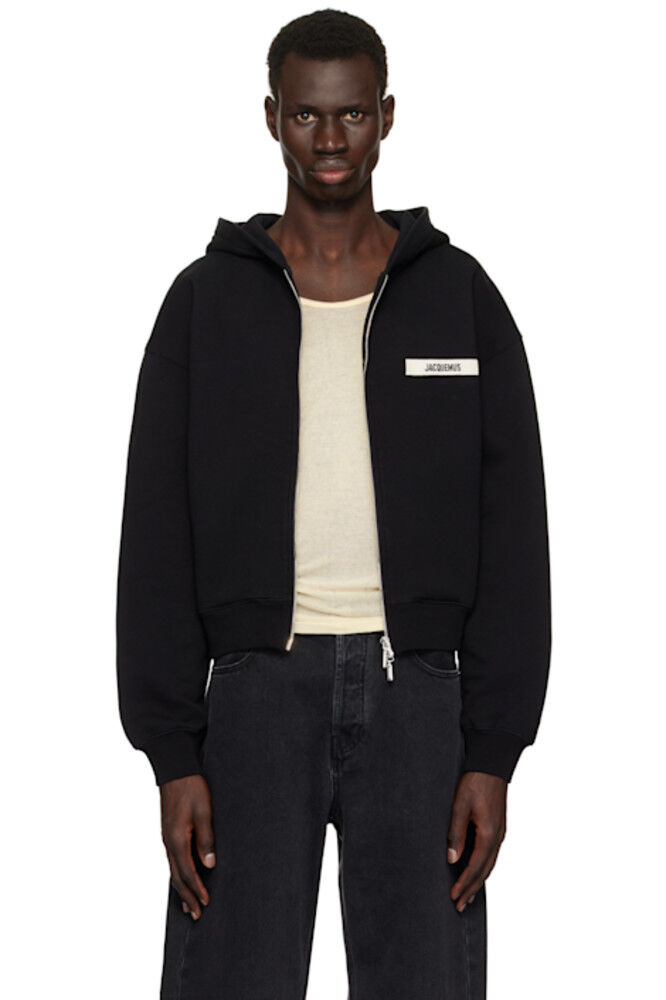 

Черная толстовка с капюшоном La Casa 'The Gros Grain zipped' JACQUEMUS