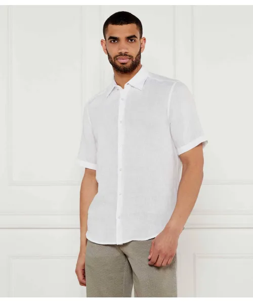 

Льняная рубашка Rash_2_m Regular fit Boss Orange, белый