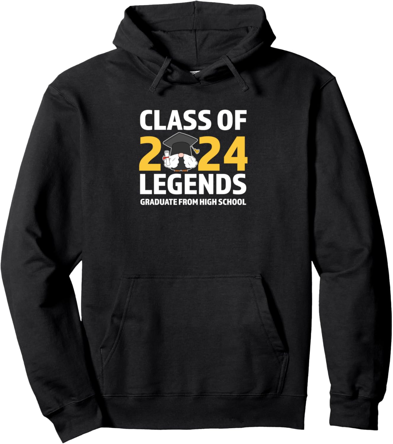 

Худи с надписью «Выпускник средней школы Legends 2024 года», черное Graduation Grad 2024 Gift Idea