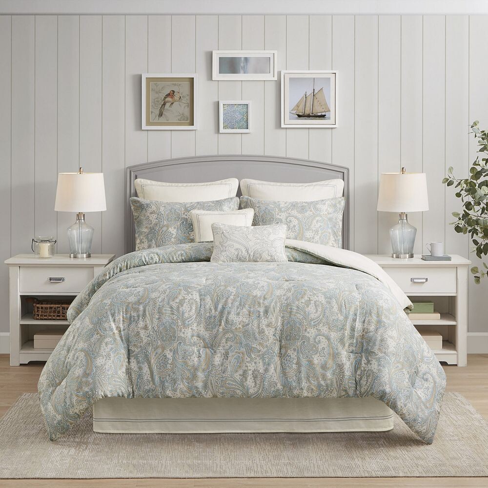 

Комплект одеяла Harbour House Chelsea с пейсли и покрывалом Harbor House, синий