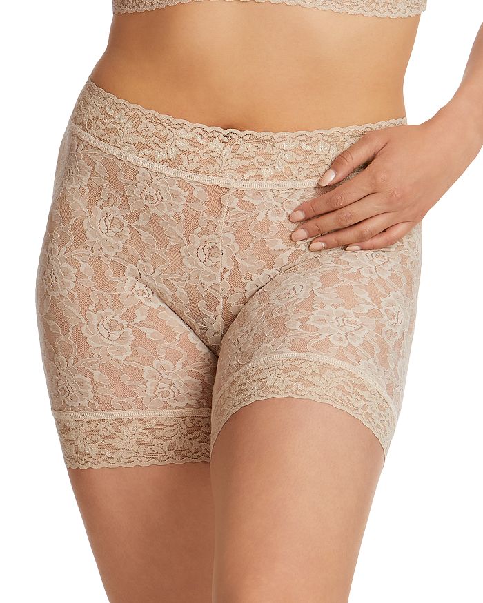 

Кружевные байкерские шорты Hanky Panky, коричневый/бежевый