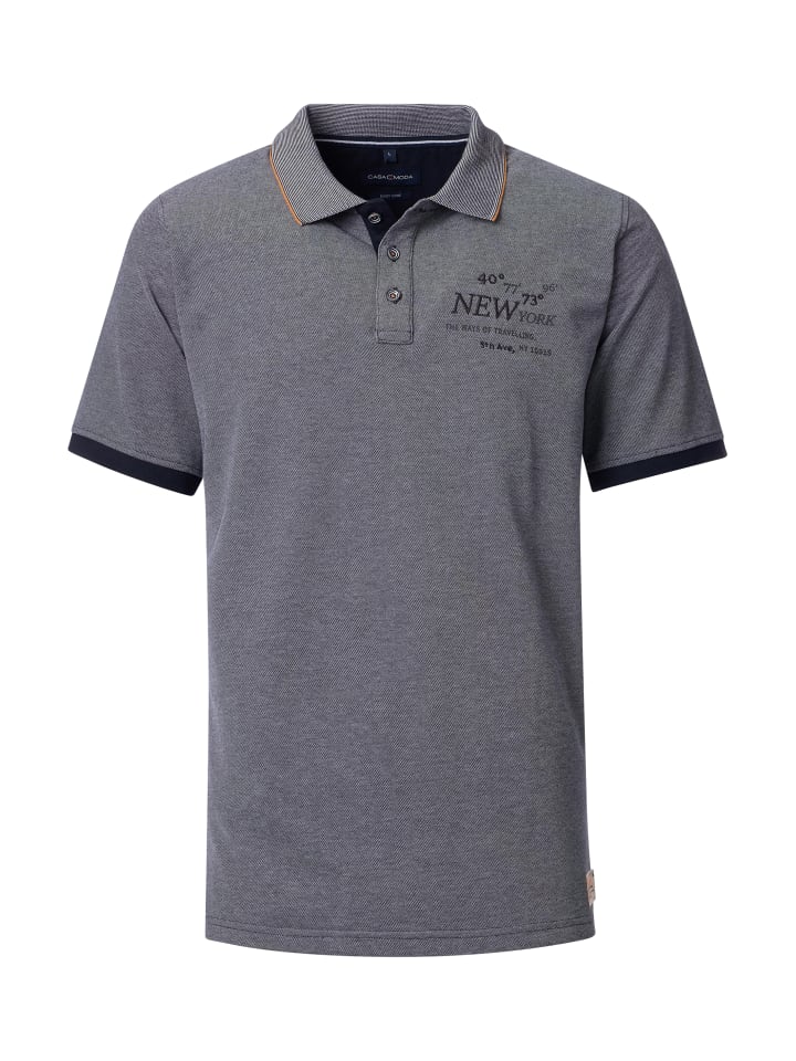 

CASAMODA Синяя рубашка поло, Синий, CASAMODA Синяя рубашка поло