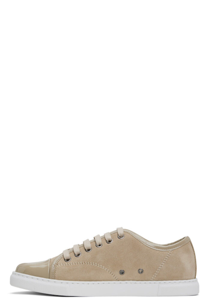 Бежевые кроссовки DBB1 из замши и лакированной кожи Lanvin — фото 3