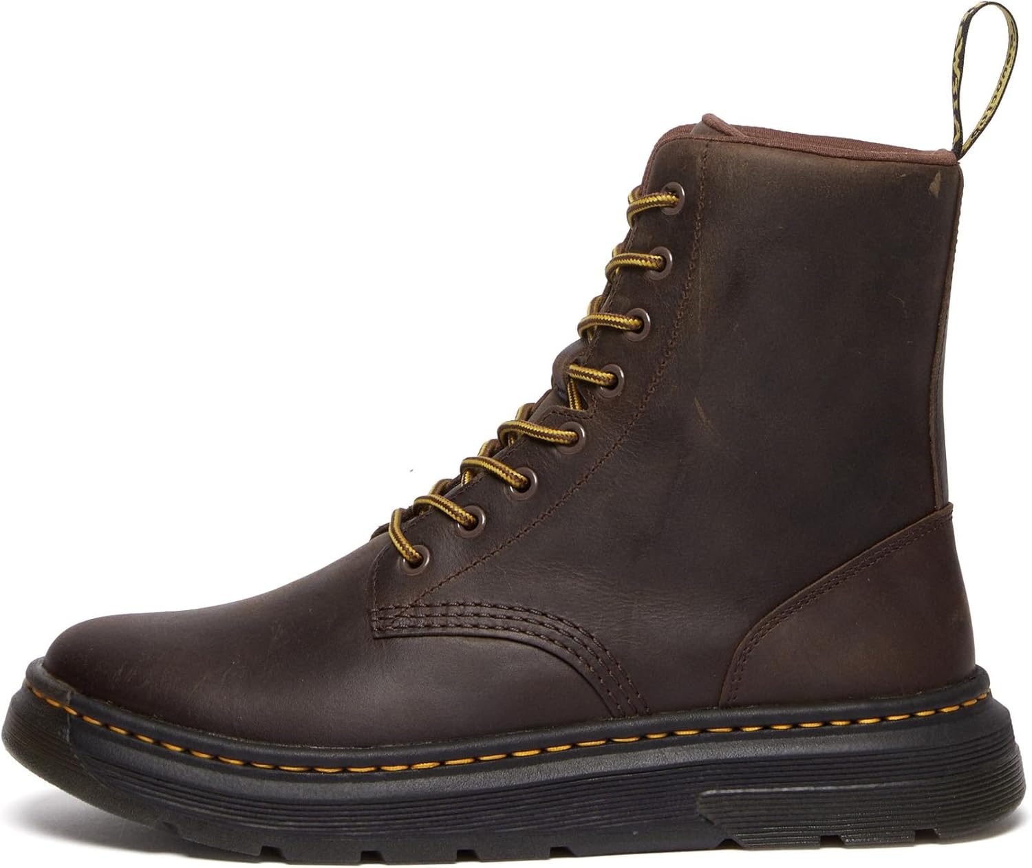 Dr. Martens Unisex Crewson Nubuck Leather повседневные ботинки, Dark Brown Crazy Horse — фото 4