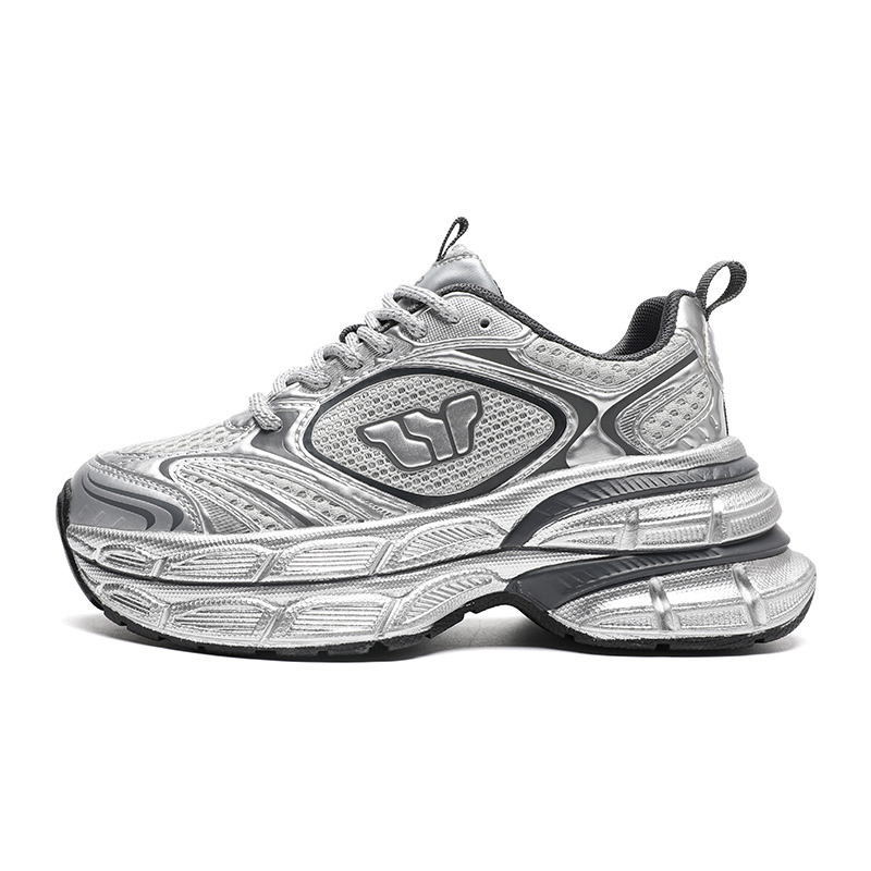 

ZHR Звездные трек кроссовки с амортизацией, устойчивые к истиранию, дышащие, увеличивающие рост низкие массивные унисекс серебристо-серые винтажный серый