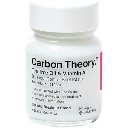 

Масло чайного дерева и витамин А для контроля высыпаний, 30 мл — новинка, Carbon Theory