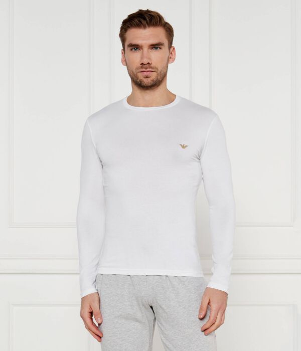 

Лонгслив Emporio Armani Slim Fit, белый