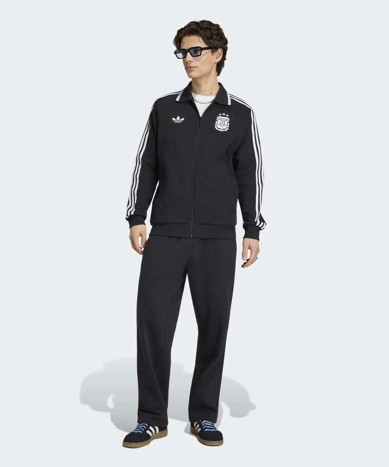 Трек-куртка Argentina Away Anthem Jacket Adidas, черная — фото 4