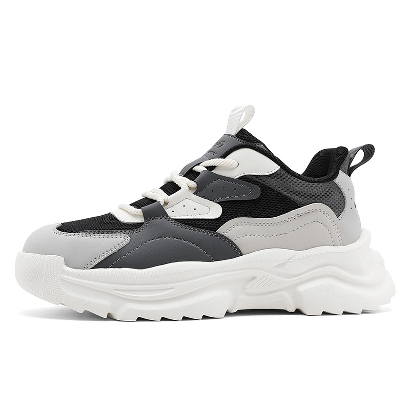 Кроссовки низкие chunky мужские K bird Abrasion Resistant Breathable Height Increasing K-bird, белый/светло серый — фото 4