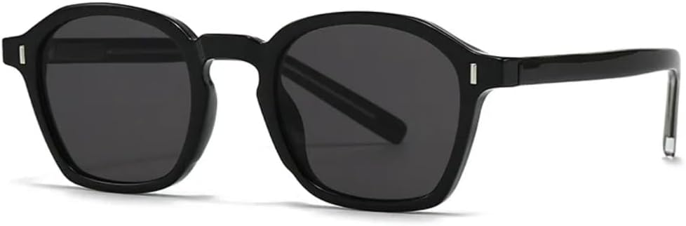 

Солнцезащитные очки с защитой UV400 | Круглые серые с фиолетовыми заклепками в стиле панк | для женщин и мужчин, для занятий спортом на открытом воздухе и вождения DSVIGF, C1 Black Black