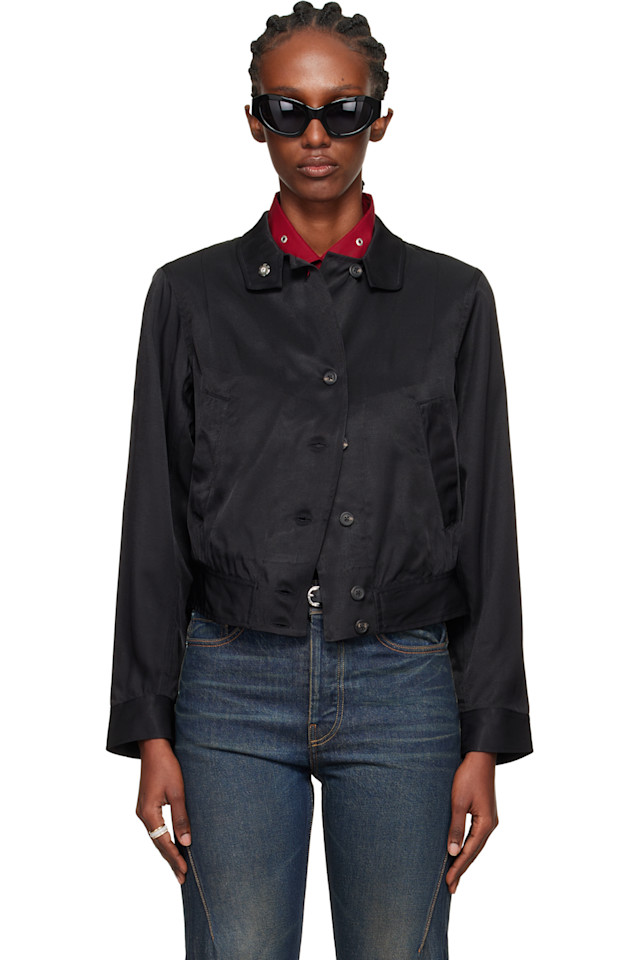 

Our Legacy Черная куртка-бомбер в стиле смокинга