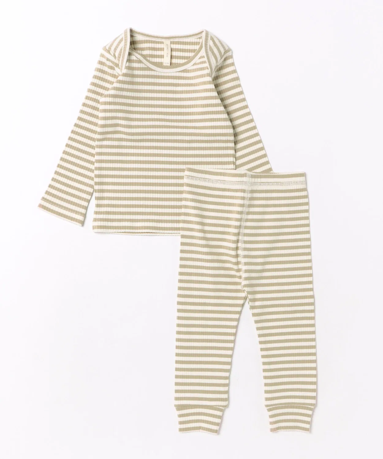 Детский комплект из лонгслива и леггинсов с принтом Latte Stripe ARCHIVER, Beige
