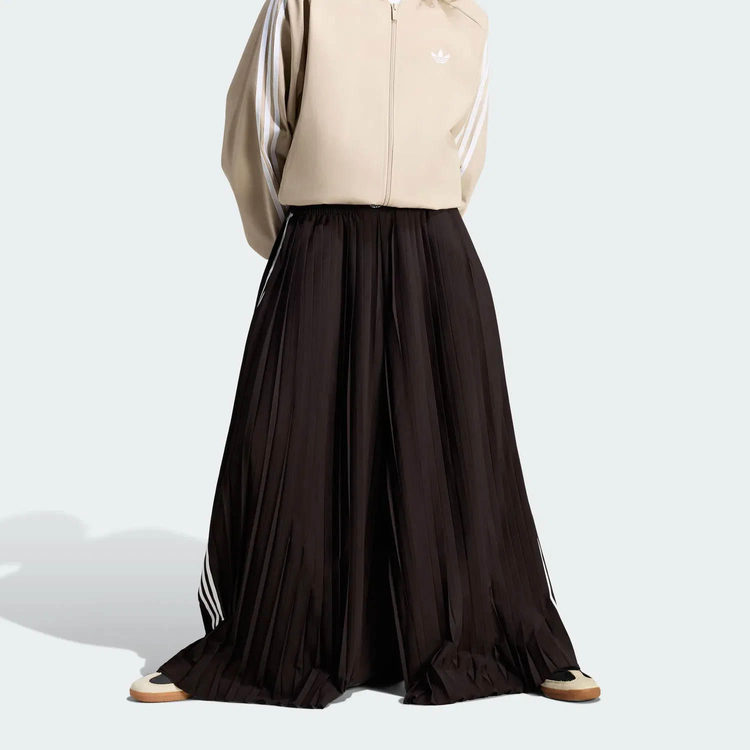 Женские спортивные штаны из трикотажа с длинным рукавом Adidas Originals, Dark Brown — фото 3