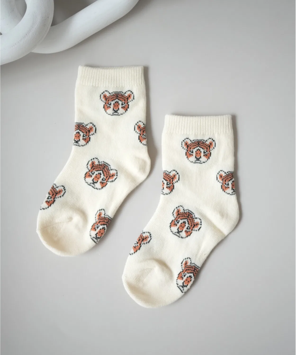 Детские носки с принтом Tiger Graphic Crew Socks Port, Ivory