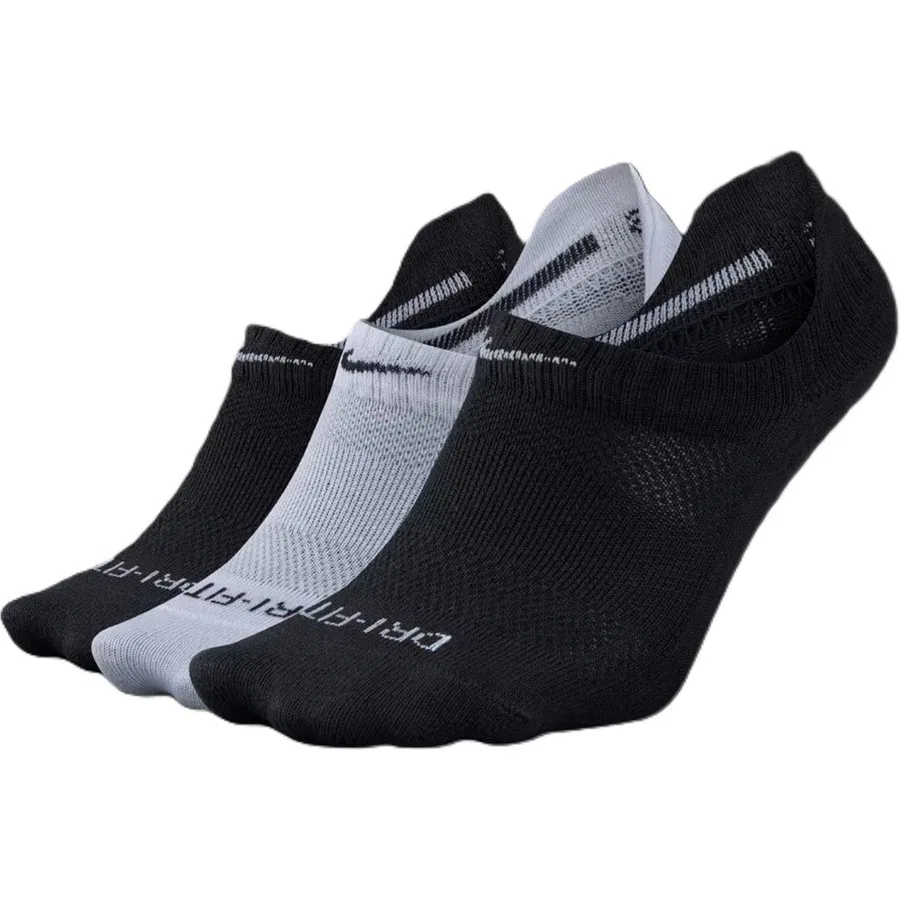 Комплект спортивных носков Dri Fit Everyday Non Cushioned 3 Pack Nike, Бело-черный