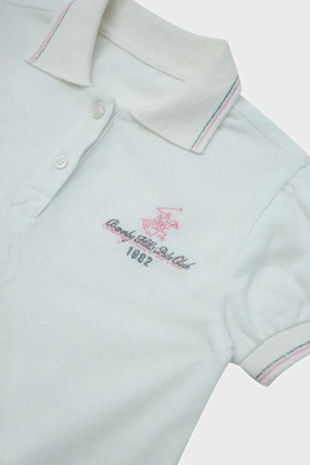 Детская футболка для девочек хлопковая Beverly Hills Polo Club, White — фото 2