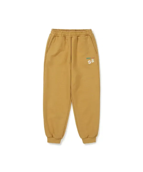 Детские спортивные штаны с графическим принтом, S24FKFFP80 Snowpeak Apparel Kids, горчичный — фото 2