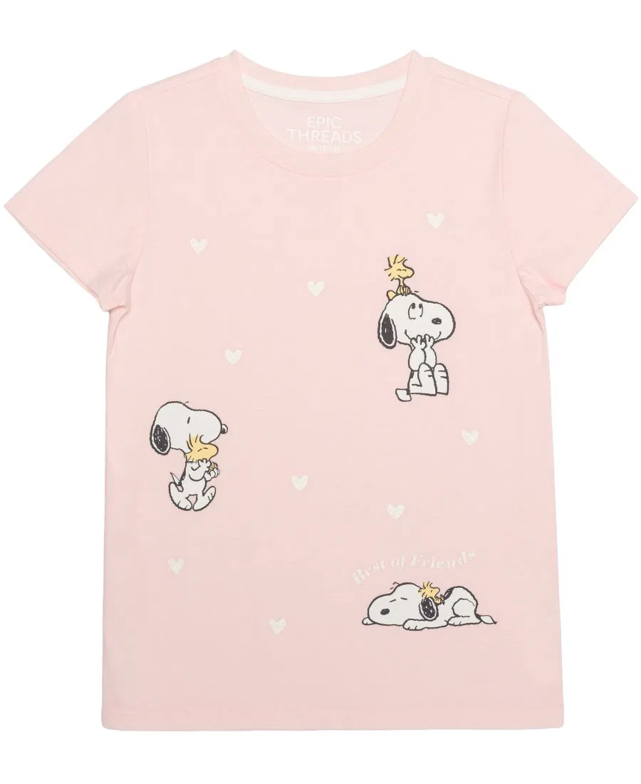 Футболка с принтом Snoopy Poses Epic Threads, Pink Polish
